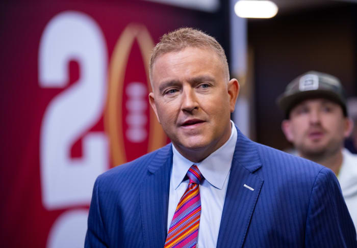 Jan 9, 2023; Inglewood, CA, USA; ESPN football analyst Kirk Herbstreit during the TCU Horned Frogs game against the Georgia Bulldogs during the CFP national championship game at SoFi Stadium.